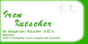 iren kutscher business card